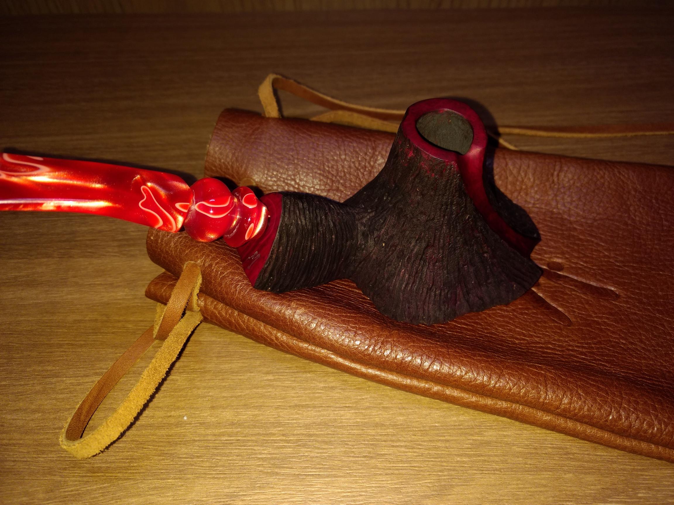 MandyPipe Freehands pipe natural wood