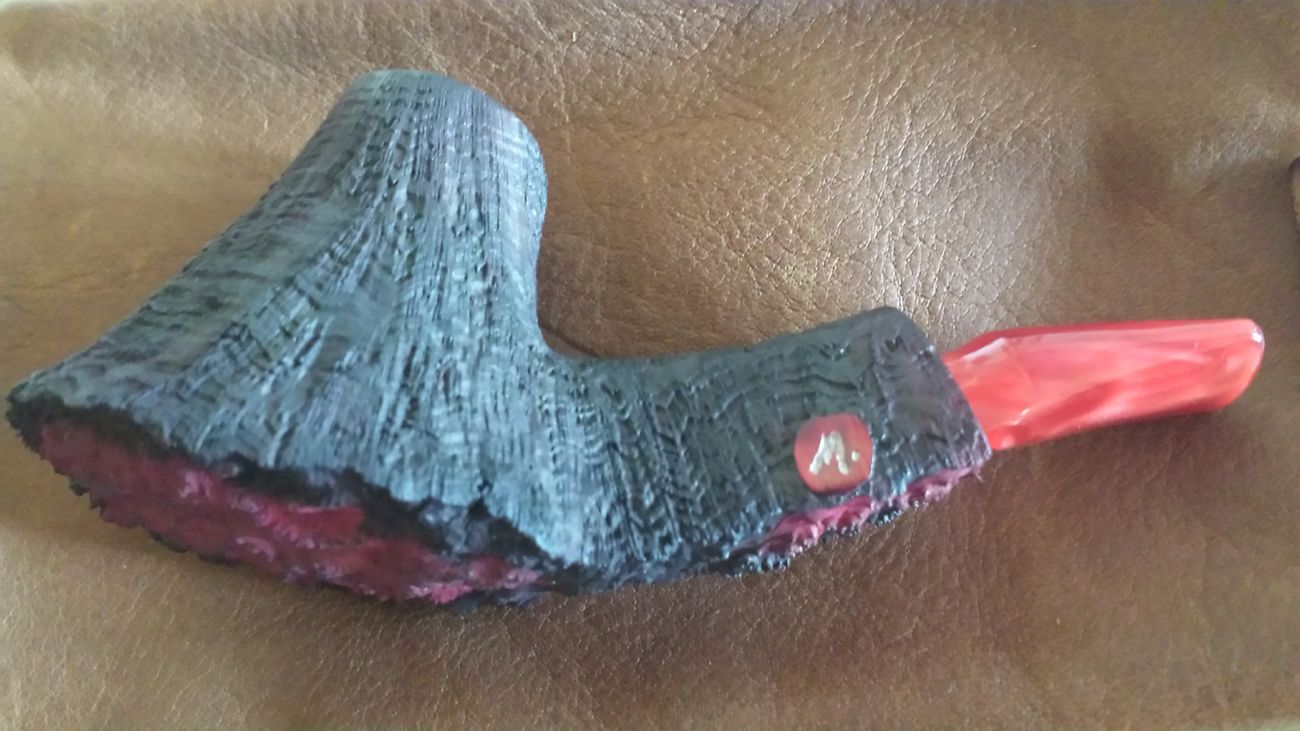 Handmade pipe bowl detail